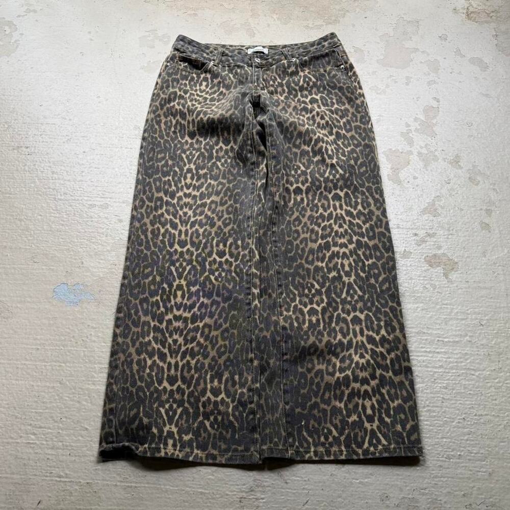 Leopard Print Baggy Y2K Men's 32x31 Pants Wide Leg